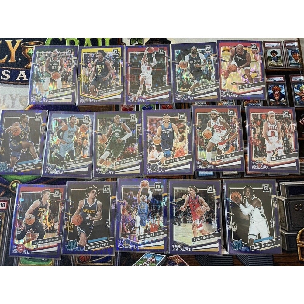 2023-2024 Panini Donruss Optic Purple Shock Lot of 16 Parallel Holo Rookie Star